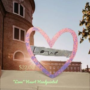 "Love" Heart Hand painted